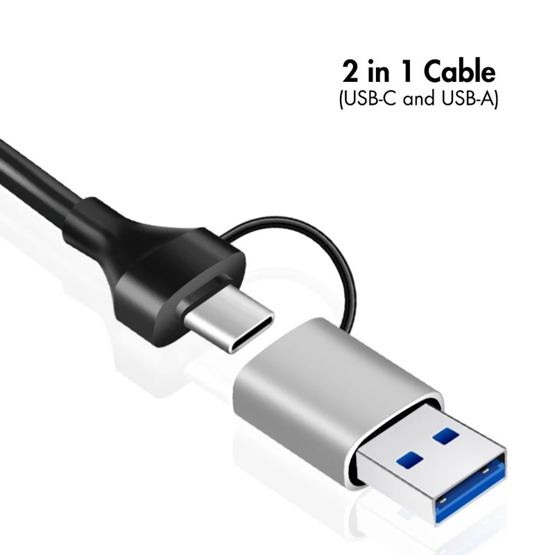 USB-A/-C uz 2,5G Ethernet adapteris, pelēks