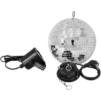 Spoguļbumbas komplekts EUROLITE LED Spot 200 mm — spoguļbumba ar LED prožektoru