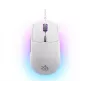 Spēļu pele STEELSERIES Rival 3 Gen 2 — optiska, 8500 DPI, vadu USB Type-A, labroču, balta, 77 g