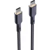 AUKEY CB-KCC101 Nylon kabelis USB-C - USB-C 1m
