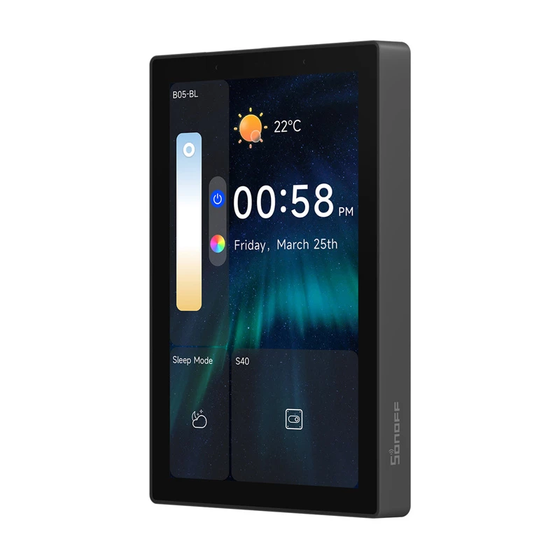 SONOFF NSPanel Pro 120 viedais vadības panelis Matter WiFi/Bluetooth/ZigBee (melns)