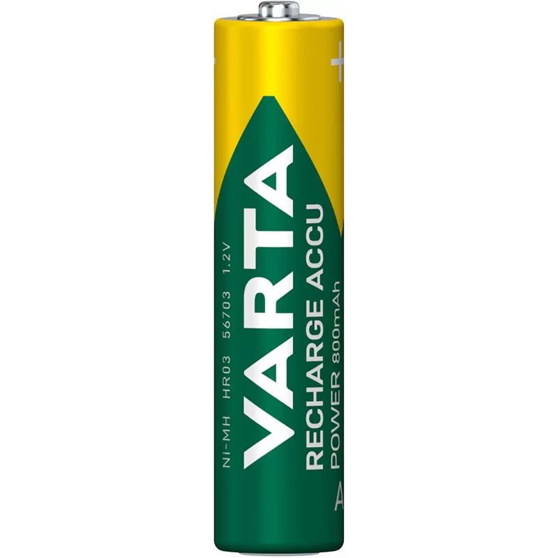 VARTA HR03 AAA uzlādējamā akumulatora baterija Accu Power 800 mAh 56703 4 gab. Zaļš