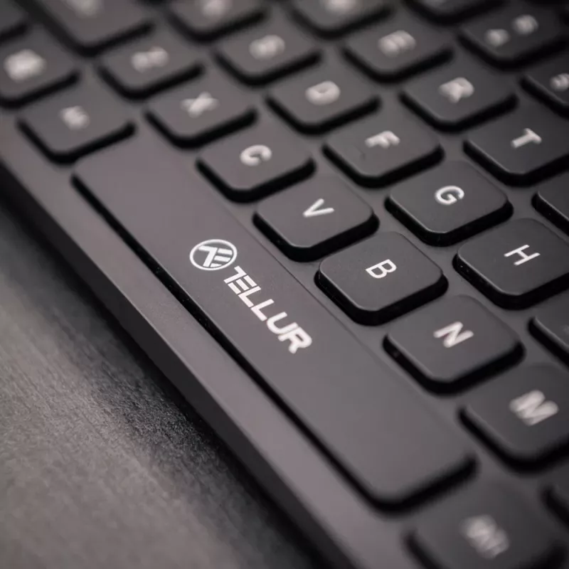 Mini bezvadu tastatūra Tellur TLL491251 Melna kompakts dizains, pārnēsājama izkārtojums