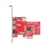 DeLOCK 90738 PCIe Firewire adapteris iekšējais IEEE 1394 sarkans