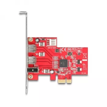 DeLOCK 90738 PCIe Firewire adapteris iekšējais IEEE 1394 sarkans