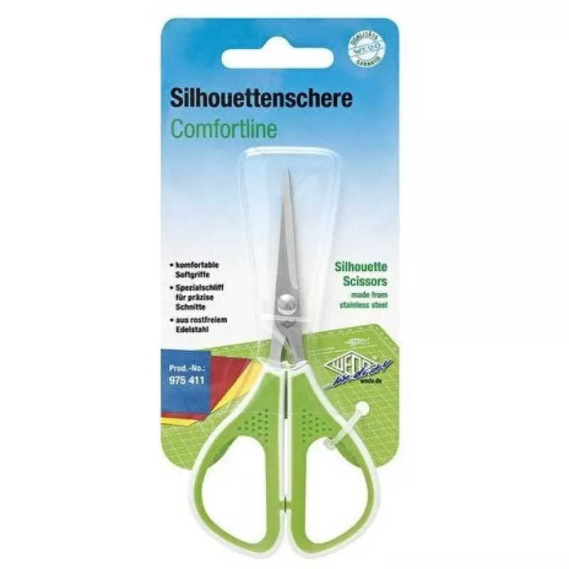 Šķēres WEDO 975 411 universālas taisna griezuma vienas 114 mm, zaļas/baltas