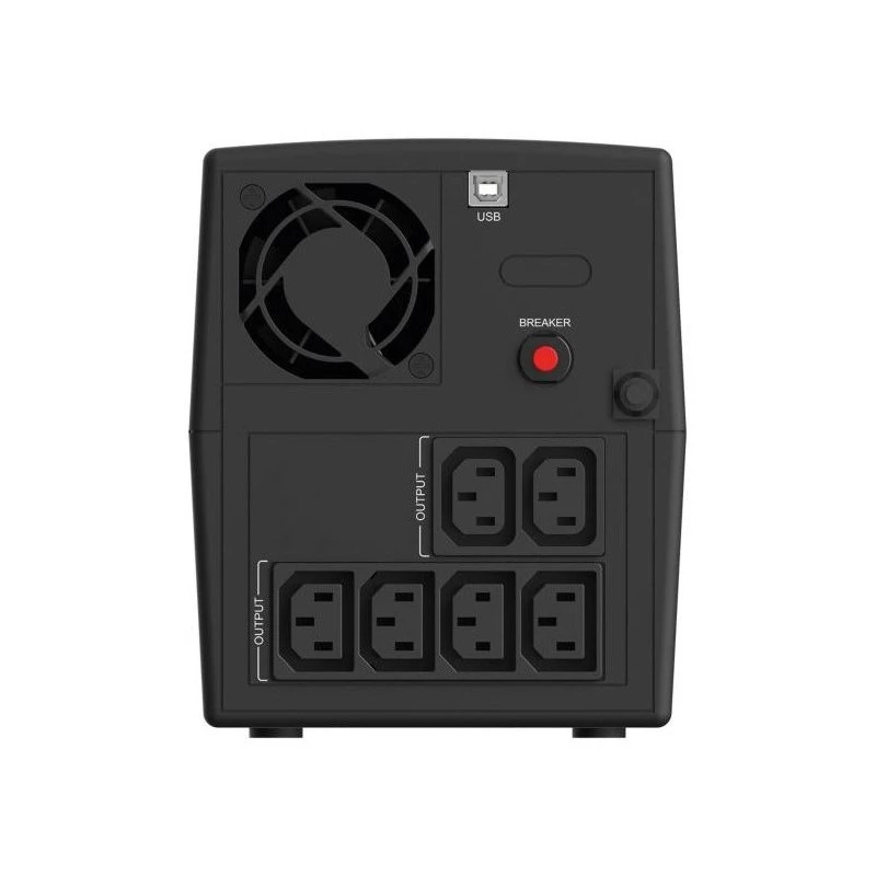 Infosec UPS līnijinteraktīvais INF_661147 1300 VA / 720 W, 6x IEC C13, AVR, USB, tornis, melns