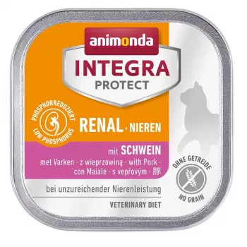 Mitrā kaķu barība animonda Integra Protect Mature Pork Grain Free 100 g — nieru atbalsts, pieaugušiem