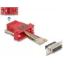 DeLOCK D-Sub 15 kontaktu sieviešu uz RJ45 sieviešu montāžas komplekts sarkans VGA RJ-45
