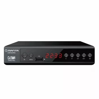 Digitālais TV uztvērējs MANTA DVBT025PRO DVB-T2 Full HD atbalsts USB ierakstīšana