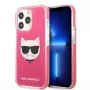 Karl Lagerfeld KLHCP13XTPECPI Iphone 13 Pro Max 6.7 ciets maciņš fuksijas krāsā/FUSCHIA Choupette Head