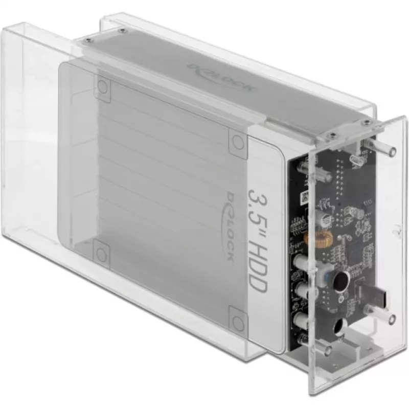 HDD/SSD korpuss DeLOCK 42624 Caurspīdīgs 2.5/3.5 collas