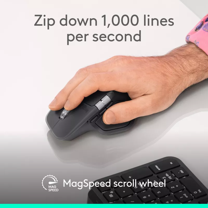 Logitech Logitech MX Master 4 for Business pele — bezvadu + Bluetooth, 8000 DPI, grafīts | Logitech