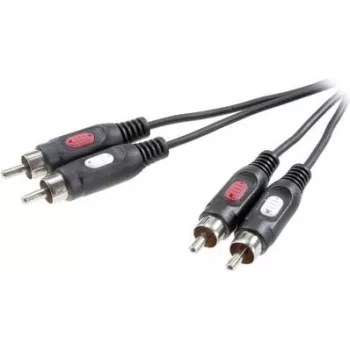SpeaKa Professional RCA audio savienojuma kabelis [2x RCA spraudnis - 2x RCA spraudnis] 2,50 m melns (SP-7869768)