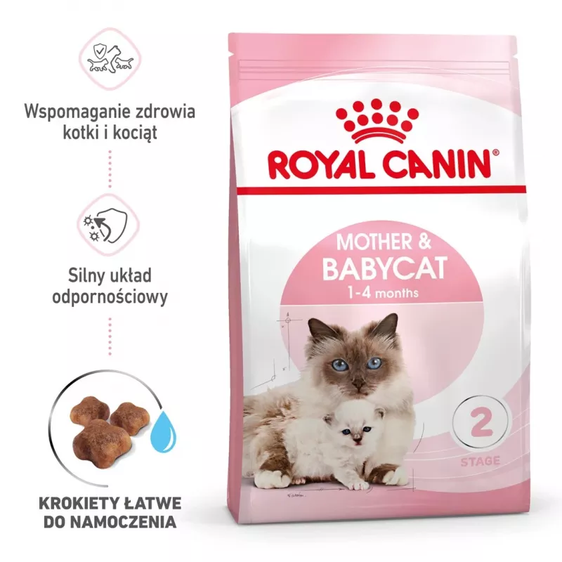 Sausā kaķu barība Royal Canin Mother & Babycat 2 kg — vista, grūsnām, laktējošām kaķenēm un kaķēniem (Junioriem)