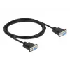 Seriālais kabelis DeLOCK 86605 Melns 2m RS-232 Sub-D9