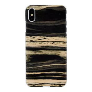 Viedtālruņa maciņš man and wood iPhone XS Max — Baltā melnkoka apdare