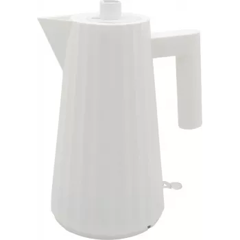 Alessi MDL06 W Plissé elektriskā tējkanna, balta, ES kontaktdakša (MDL06 W)