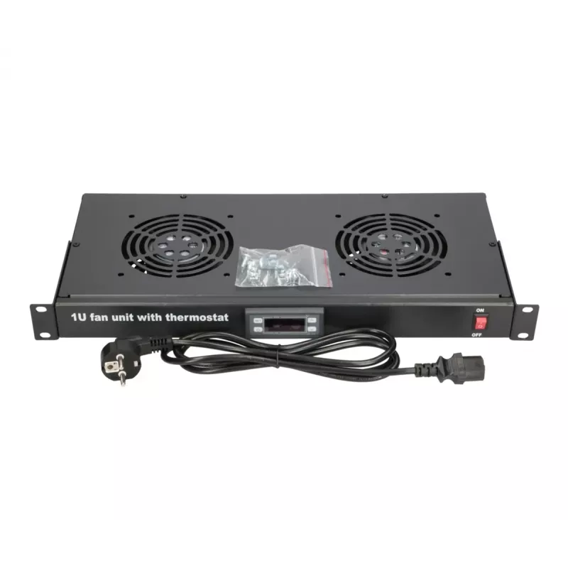 Ventilatora panelis Extralink EX.19089 19 collu ar 2 ventilatoriem un termostatu