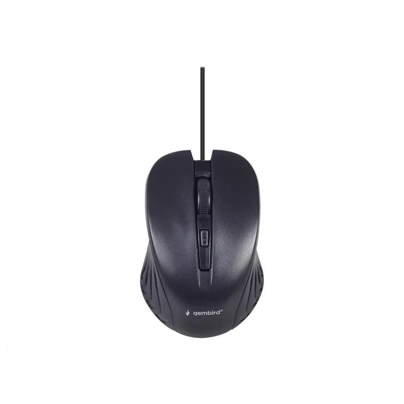 Vadu pilna izmēra tastatūra Gembird KBS-UM-04 USB QWERTY US English ar peli, melna, 1,5 m kabelis