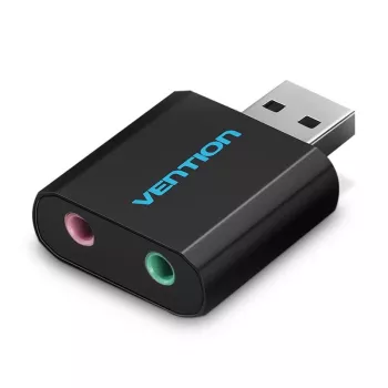 Vention USB ārējā skaņas karte, melna, metāla tips