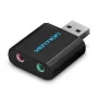 Vention USB ārējā skaņas karte, melna, metāla tips
