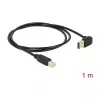 USB kabelis DeLOCK 85558 USB 2.0 1 m USB A USB B Melns