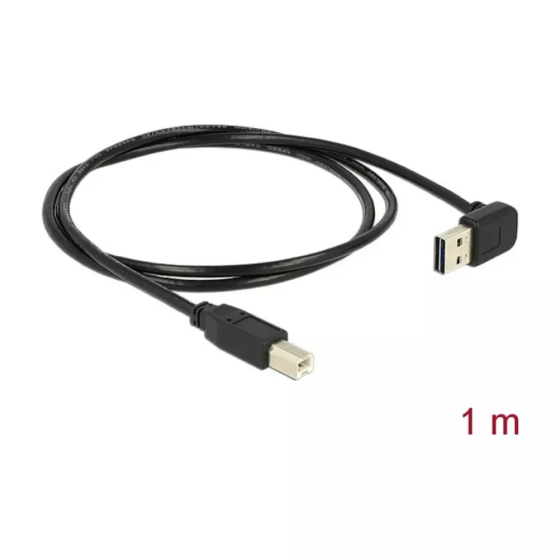 USB kabelis DeLOCK 85558 USB 2.0 1 m USB A USB B Melns
