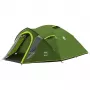 Coleman Dome Tent Darwin 4 Plus Melnsout — 4 personu tuneļtelts ar priekštelpu, tumši zaļa/gaiši zaļa