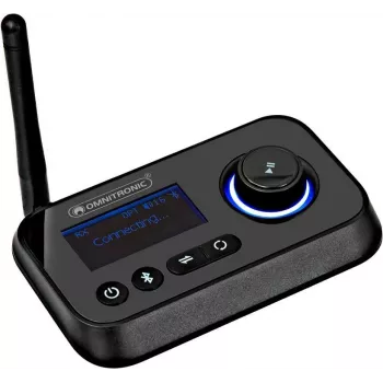 Bluetooth raiduztvērējs Omnitronic BDT-5.2PRO Aptx HD — bezvadu raidītājs un uztvērējs audio signālam