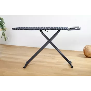 Pilna izmēra gludināmais dēlis Taurus 994178000 — 410 x 1250 mm, regulējams augstums līdz 930 mm, kokvilnas pārvalks, melns
