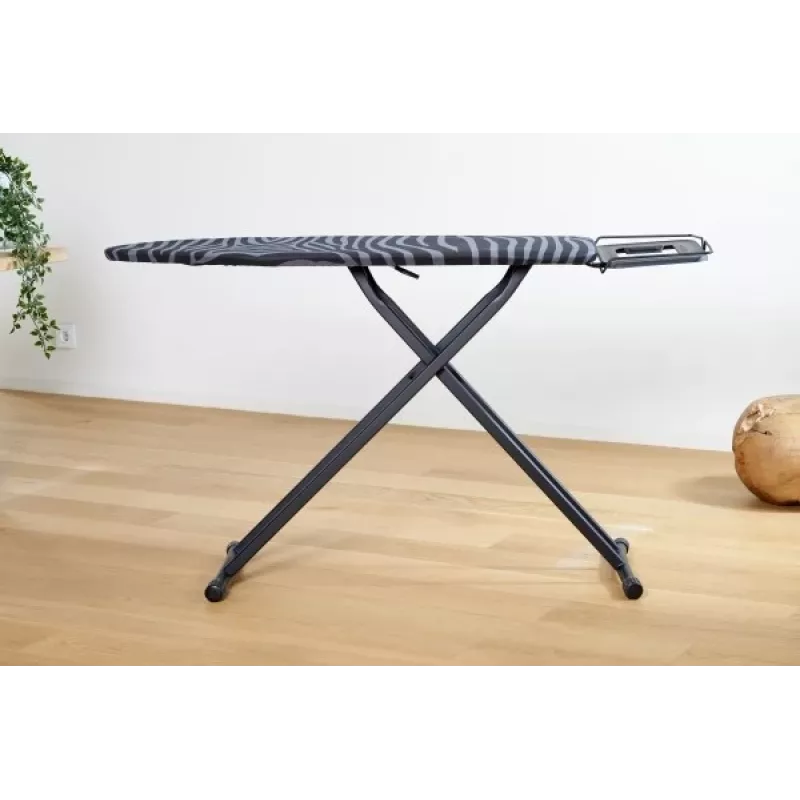 Pilna izmēra gludināmais dēlis Taurus 994178000 — 410 x 1250 mm, regulējams augstums līdz 930 mm, kokvilnas pārvalks, melns