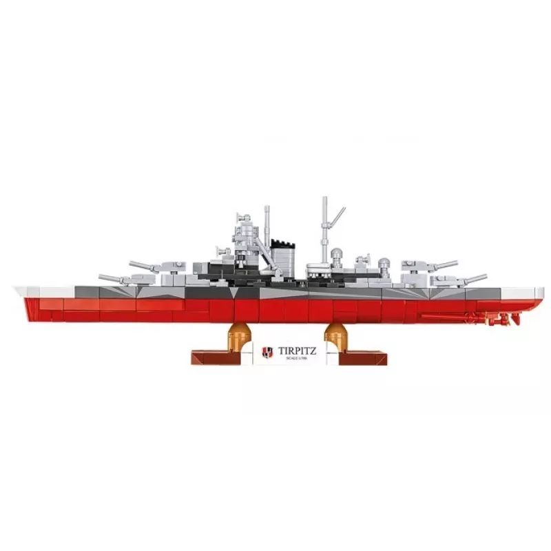 Konstruktors Cobi kaujas kuģis Tirpitz modelis ar 593 detaļām, mēroga un displeja funkcijas