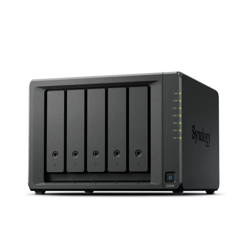 Disk Array Synology DX525 Desktop Expansion Unit 5-bay for 3.5 inch HDD/SSD, SATA, Hot-swap, Melns