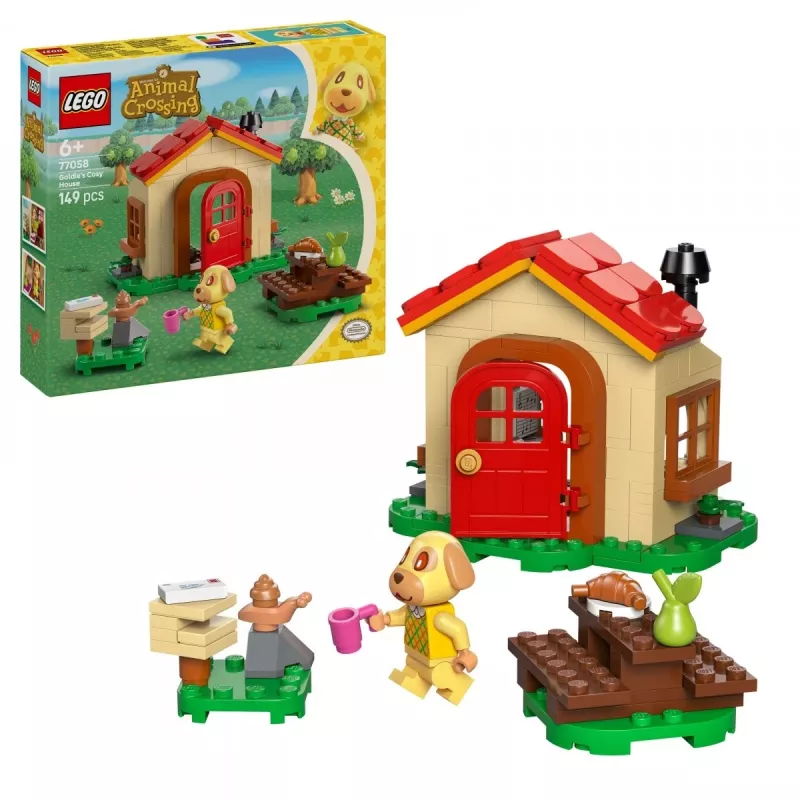 Konstrukciju rotaļlieta LEGO Animal Crossing Mājīgā māja 77058, 149 gabali, 1 minifigūra, izmērs 120×90×70 mm
