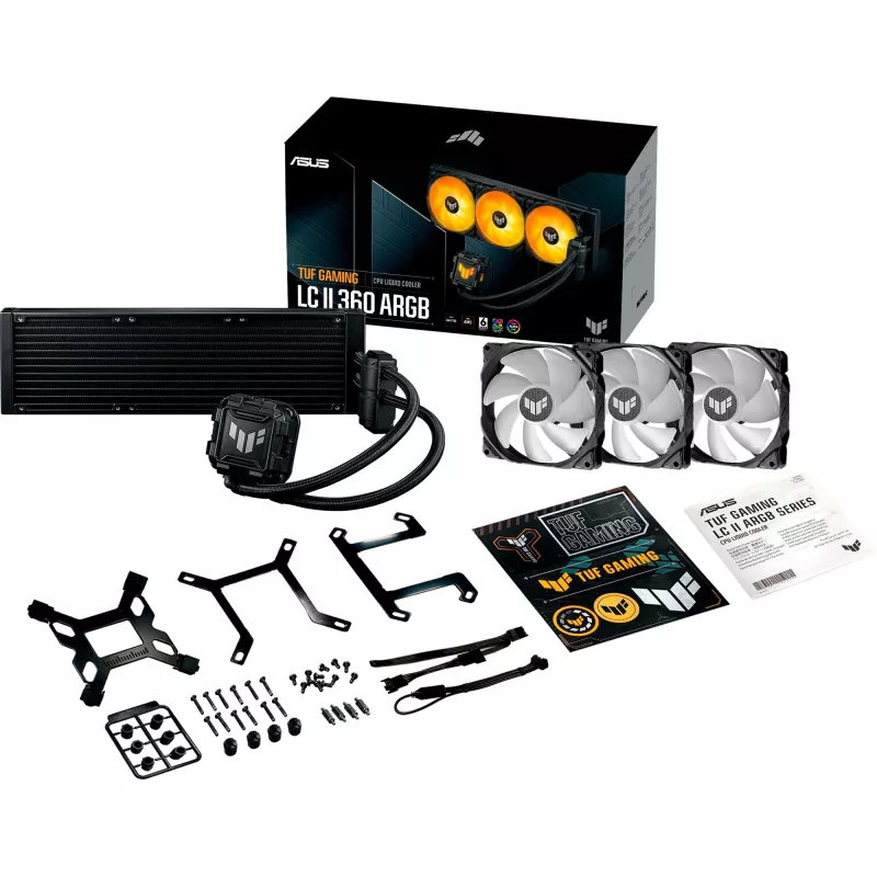 ASUS TUF GAMING LC II 360 ARGB procesora šķidruma dzesēšanas komplekts 12 cm Melns