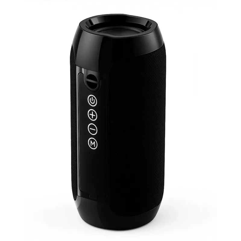 Pārnēsājams Bluetooth stereo skaļrunis SQUEAK SQ1008 — 14W RMS, Bluetooth 5.3, 1200 mAh, IPX4, FM, LED, AUX, USB