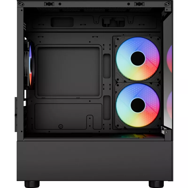 Mikro/Mini-ITX datora korpuss AEROCOOL Geh Viewport Mini-G-BK-v4 ARGB melns