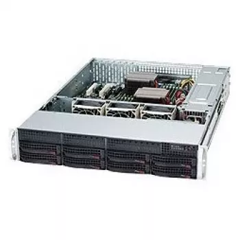 Super Micro Supermicro SC825 TQC-600LPB - Rack Mount 2U - E-ATX - SATA/SAS - Hot-Swap 600 Watt - Melns (CSE-825TQC-600LPB)