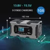 Lādētājs QOLTEC 52493 12V 10A ar remonta funkciju AGM baterijām