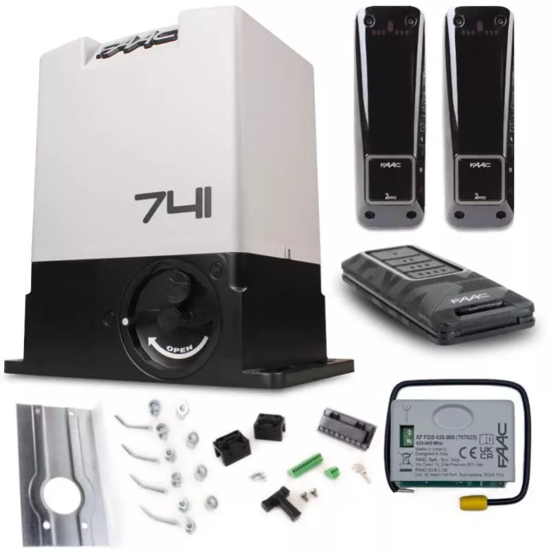 Bīdāmo vārtu atvērējs FAAC Delta 3 Kit 741 — vārtiem līdz 900 kg, komplekts 741