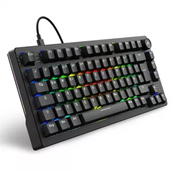 Sharkoon SGK25 tastatūra mājām USB QWERTZ vācu melna 75% RGB LED