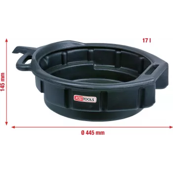 Eļļas uztveršanas paplāte ks tools 150.9360, 17 L ietilpība, 445 mm diametrs