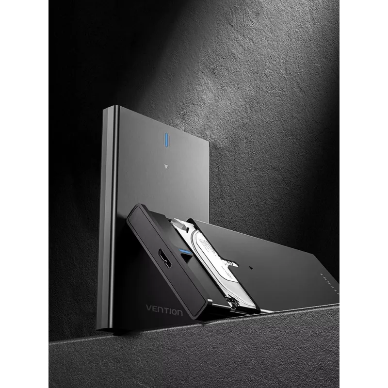 Vention 2,5 collu SATA cietā diska korpuss (USB 3.0 Micro-B) melns