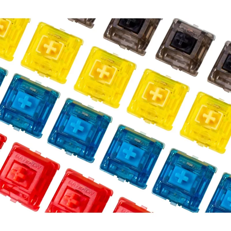 Tastatūras slēdži Keychron G36 dzelteni plastmasas ar karsto nomaiņu