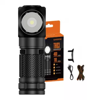 Lukturis Superfire TH03 460 lm USB-C uzlādējams rokas LED lukturītis