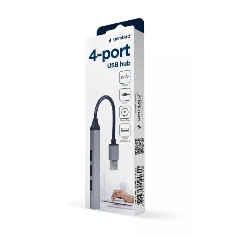USB 3.0 saskarnes centrmezgls GEMBIRD UHB-U3P1U2P3-02 — 4 porti