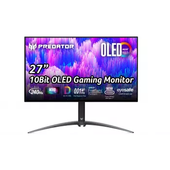 Acer X27U X1 datora monitors 67,3 cm (26,5 inch) 2560 x 1440 pikseļi Wide Quad HD OLED Melns
