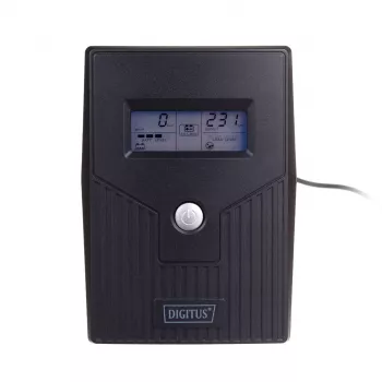 Nepārtrauktas barošanas avots UPS DIGITUS DN-170063-LCD (galddatoram, 600VA) (DN-170063-LCD)