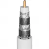 Goobay SAT antenas kabelis (135 dB tips), 4x ekranēts, 5 m, balts - zeltīti kontakti, F-spraudnis > F-spraudnis (70644)